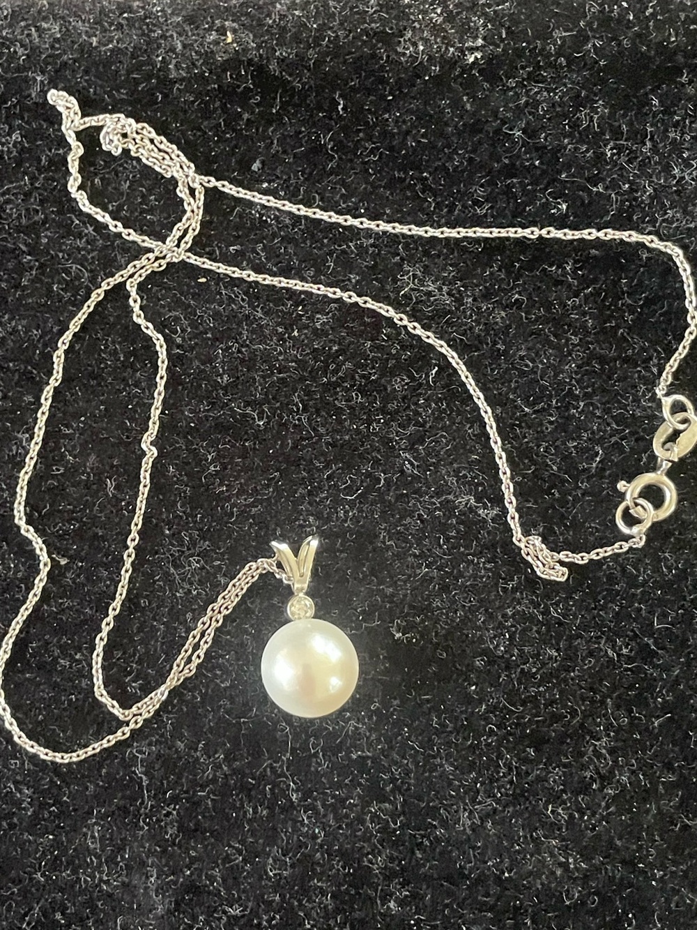 Sterling Silver Pearl Pendant Necklace